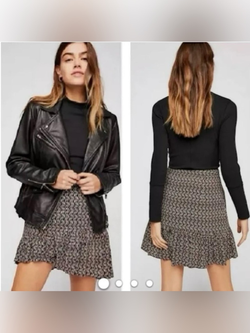 Free People Nadia Ruffle Wrap Mini Skirt.